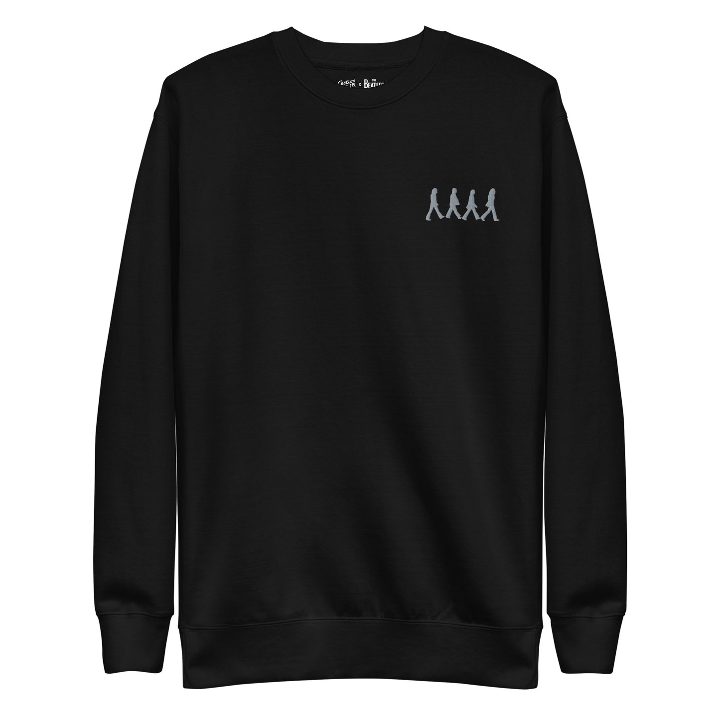 The Beatles Walking Down Abbey Road Embroidered Classic Crew