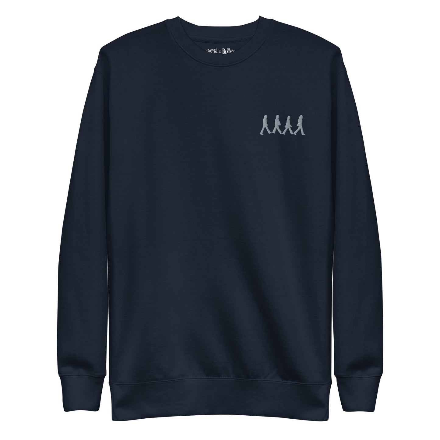 The Beatles Walking Down Abbey Road Embroidered Classic Crew
