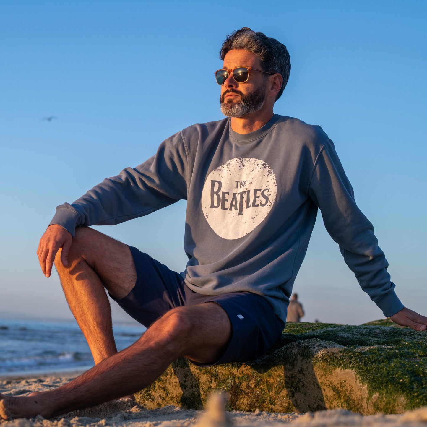 The Beatles Sweatshirt Slate Blue Beatles - Section 119