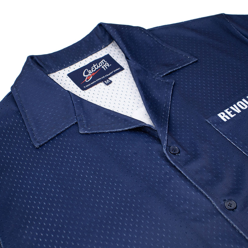 The Beatles Short Sleeve Button Down Mesh Navy Revolver - Section 119