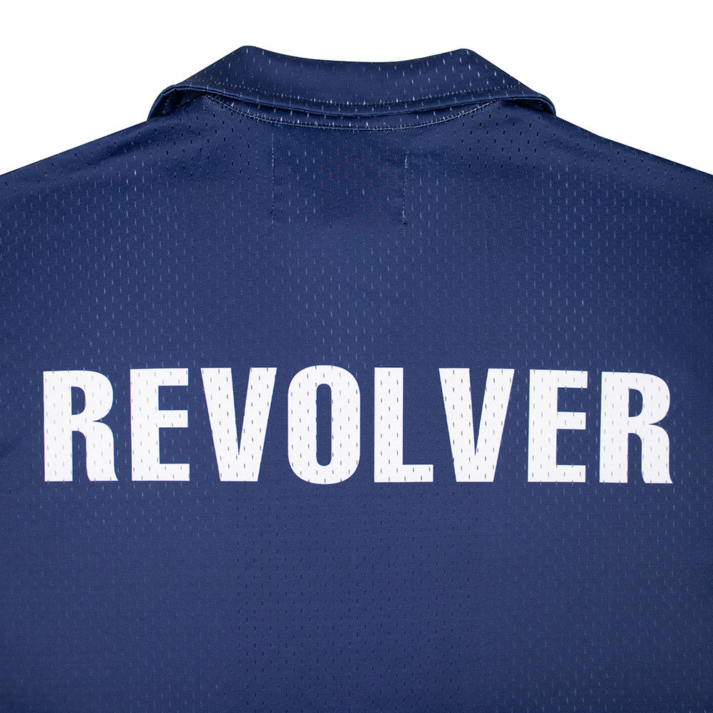 The Beatles Short Sleeve Button Down Mesh Navy Revolver - Section 119