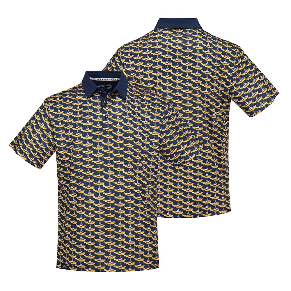 The Beatles Dry Fit Polo Navy Yellow Submarine - Section 119