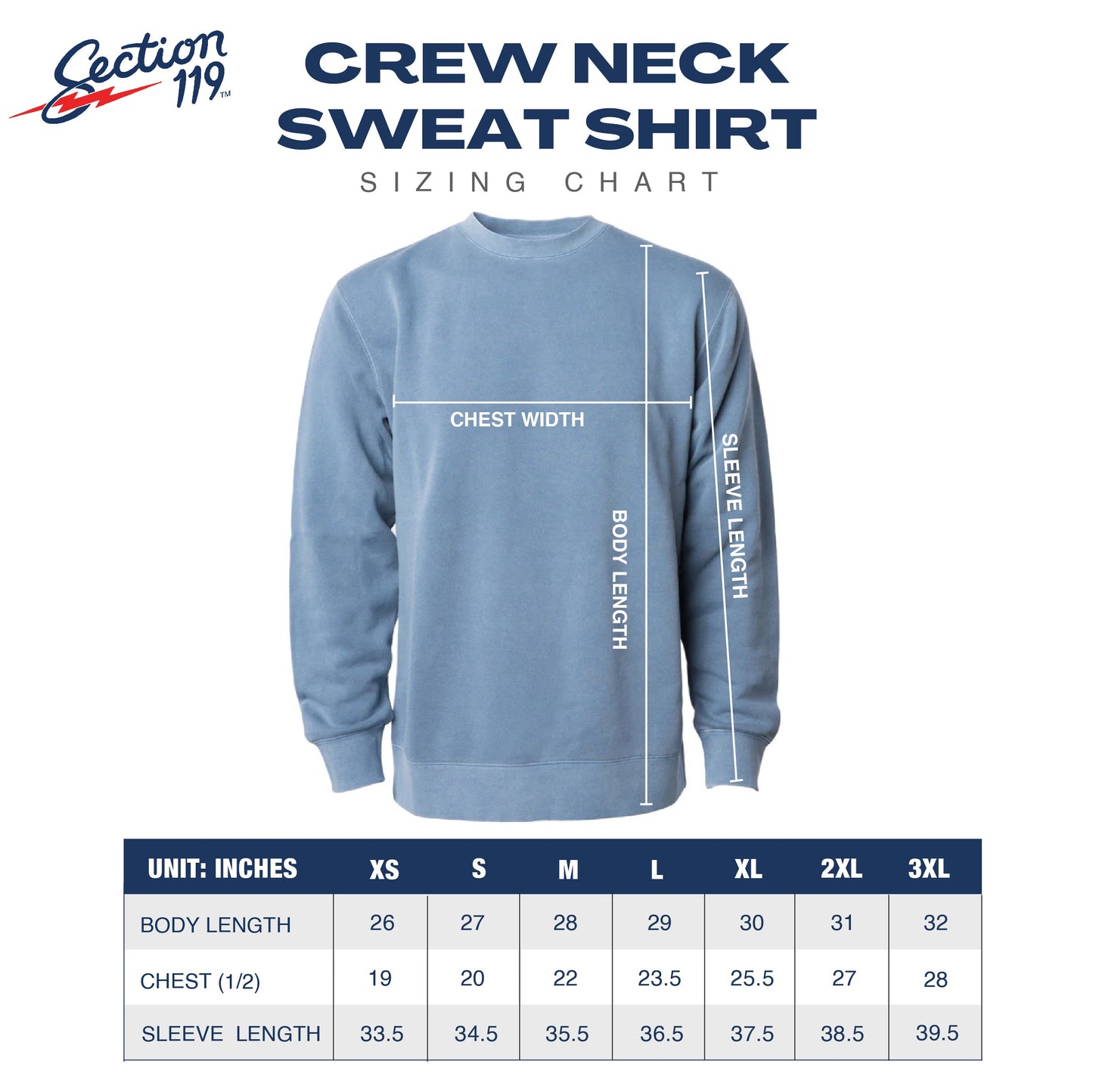 The Beatles Sweatshirt Slate Blue Beatles - Section 119