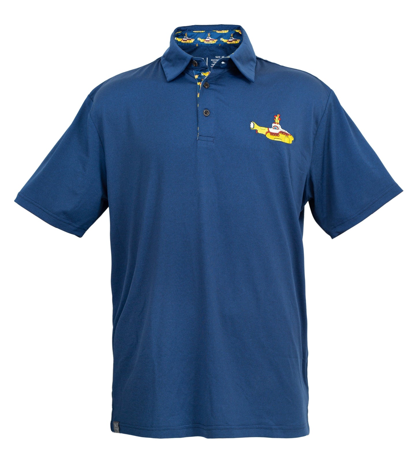 The Beatles Navy Yellow Submarine Dry Fit Polo - Section 119