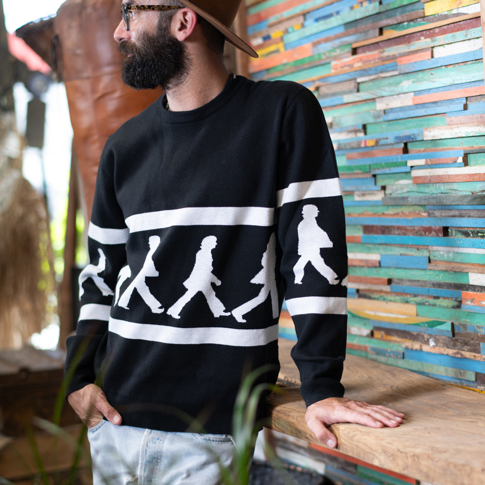The Beatles Crewneck Sweater Abbey Road Black