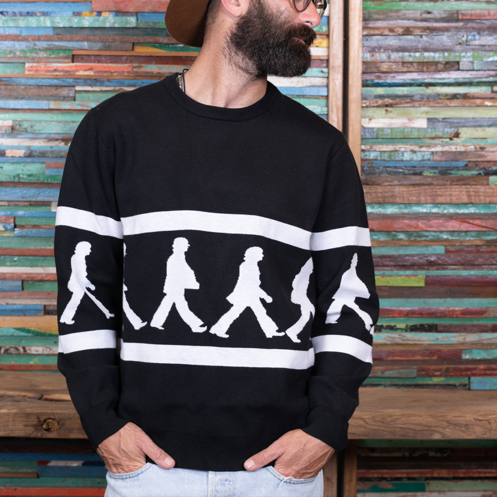 The Beatles Crewneck Sweater Abbey Road Black