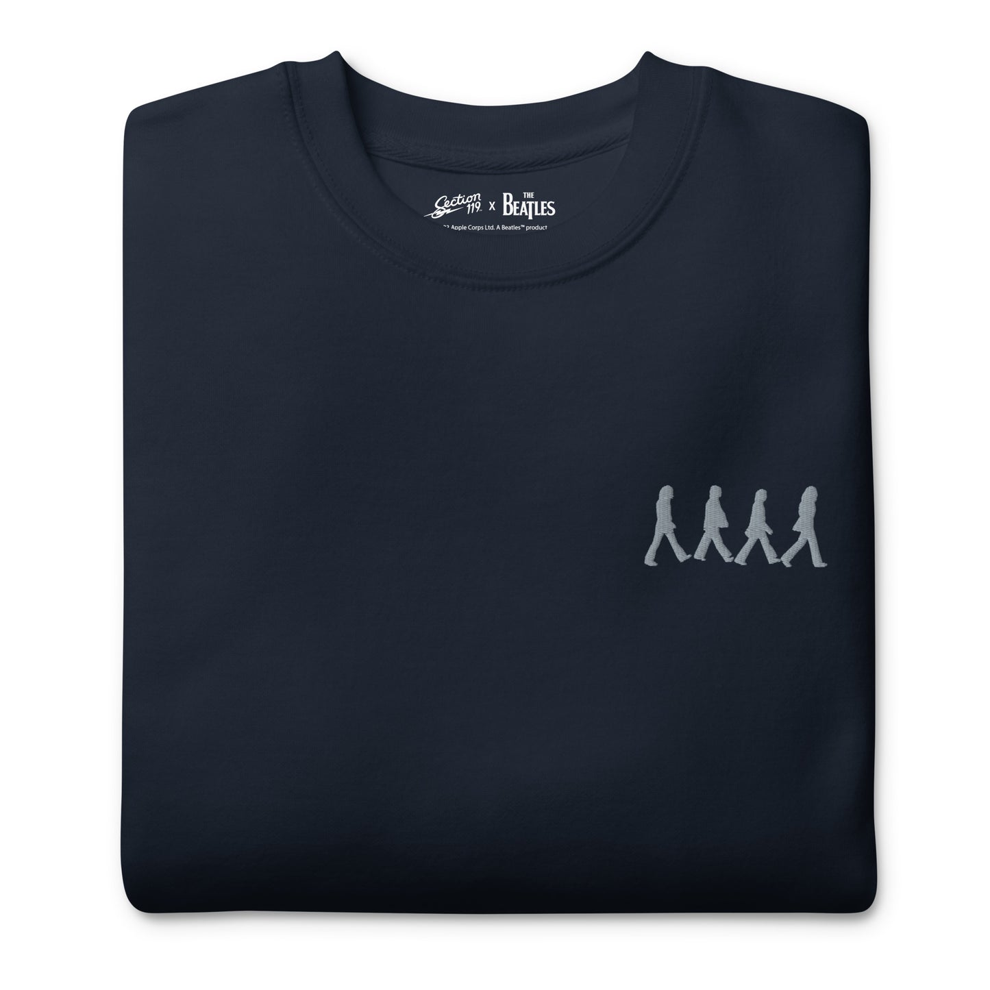 The Beatles Walking Down Abbey Road Embroidered Classic Crew