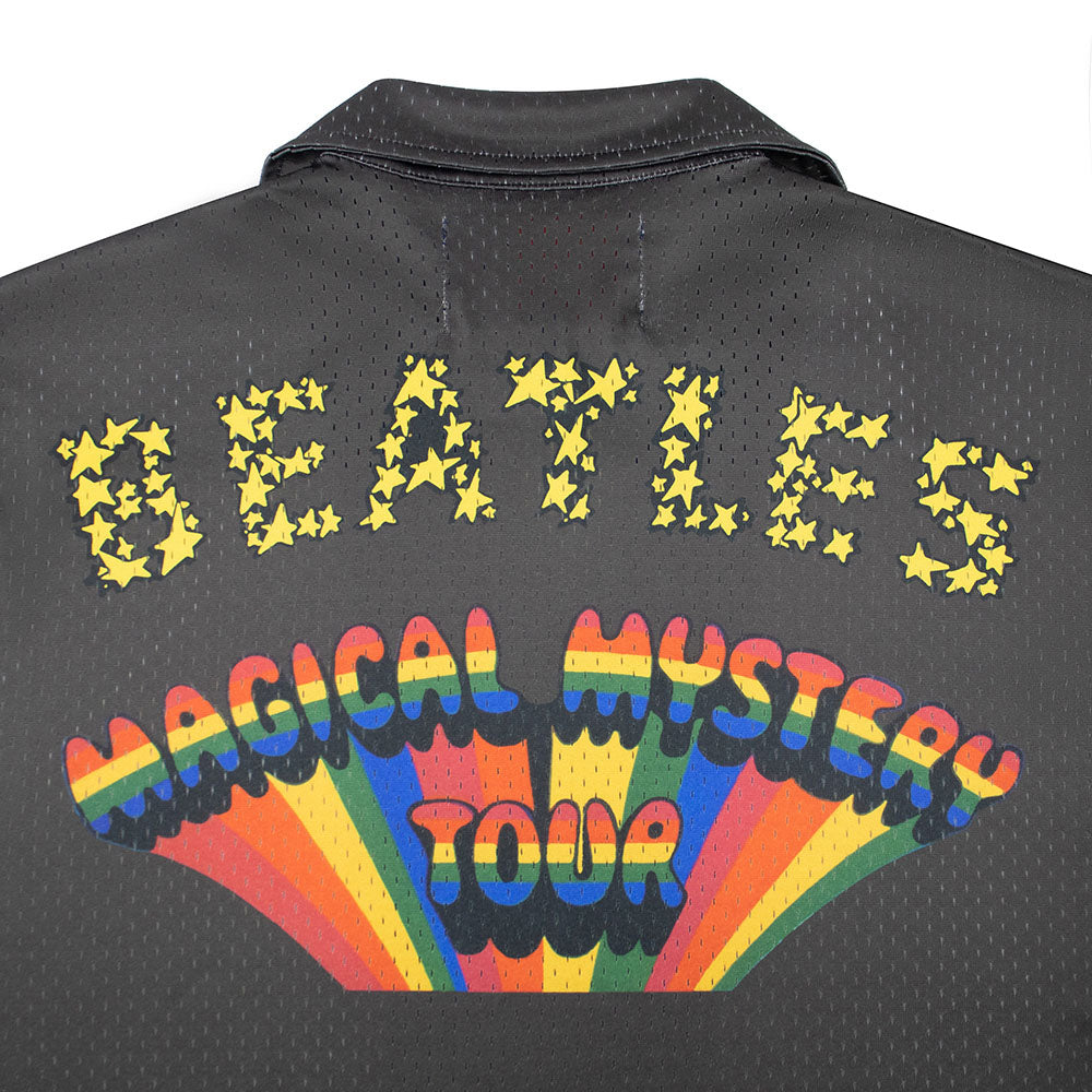 The Beatles Short Sleeve Button Down Mesh Black Magical Mystery Tour - Section 119
