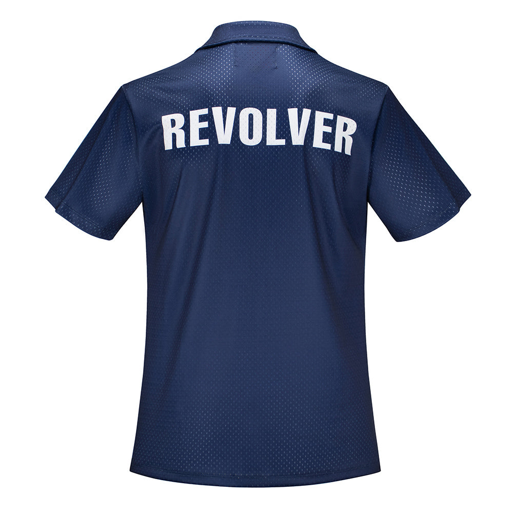 The Beatles Short Sleeve Button Down Mesh Navy Revolver - Section 119