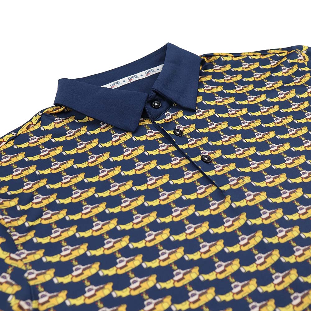 The Beatles Dry Fit Polo Navy Yellow Submarine - Section 119