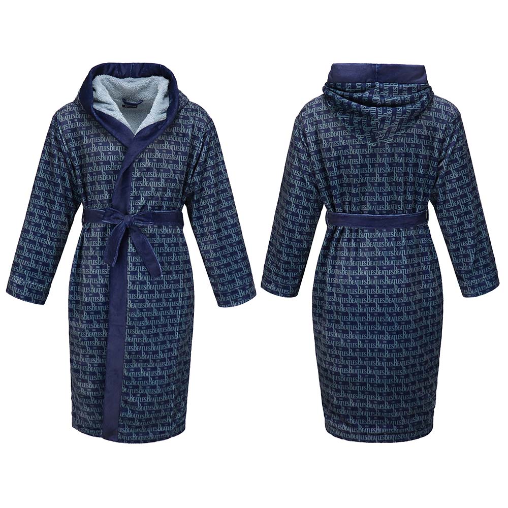The Beatles Robe All Over Logo Blue - Section 119