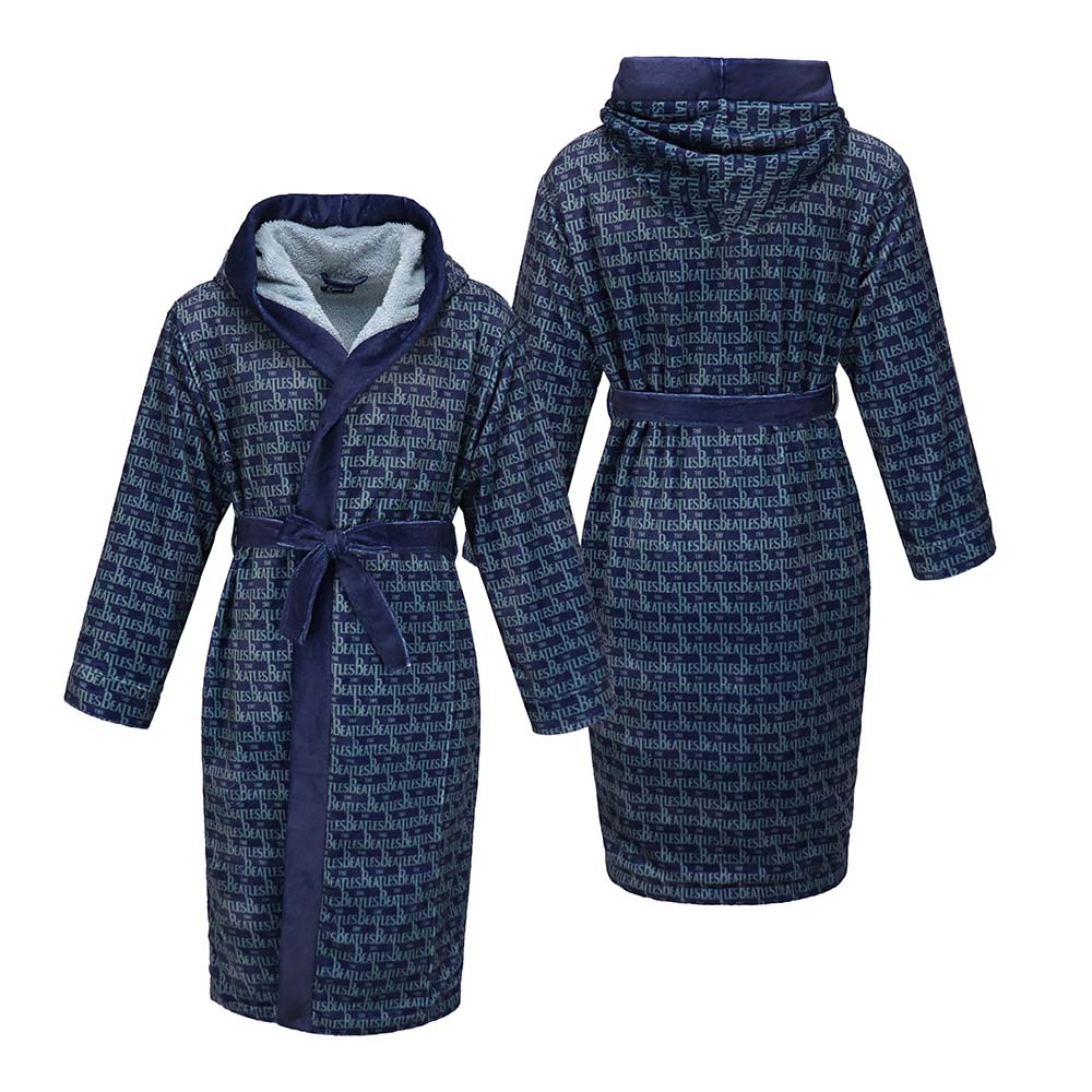 The Beatles Robe All Over Logo Blue - Section 119